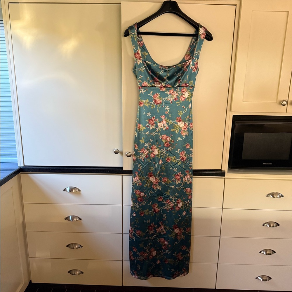 Wild Fable Teal Floral Maxi Dress
